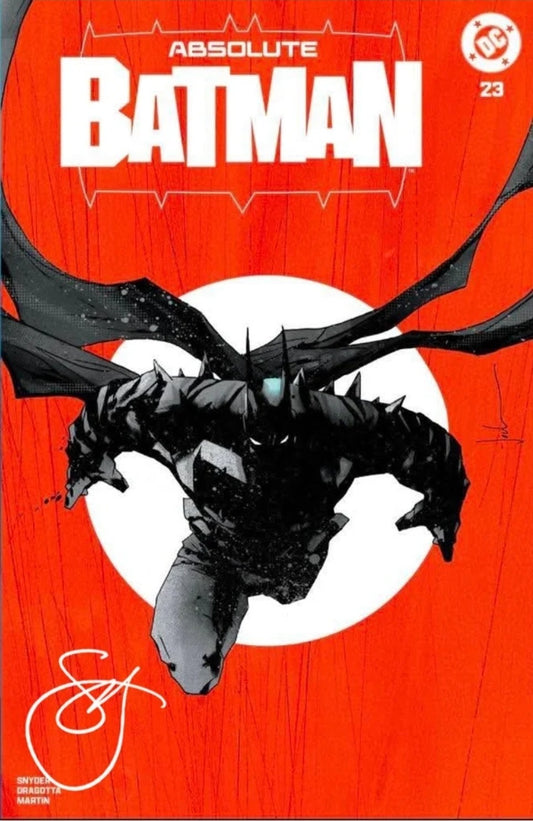 Absolute Batman #23 Jock Trade Dress Signed By Snyder