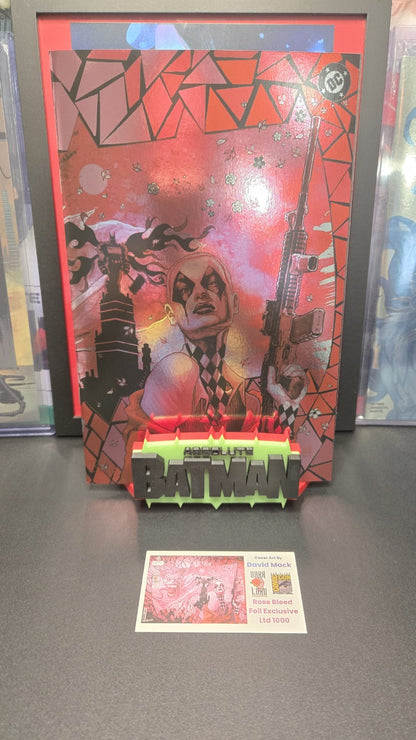 Absolute Batman #22 Mack Wraparound Virgin Foil Harley  Rose Bleed LTD 1000