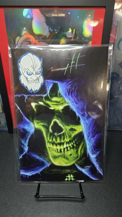 Masters of the Universe Sword of Flaws Variant Signed & Remarked By Jeff Edwards