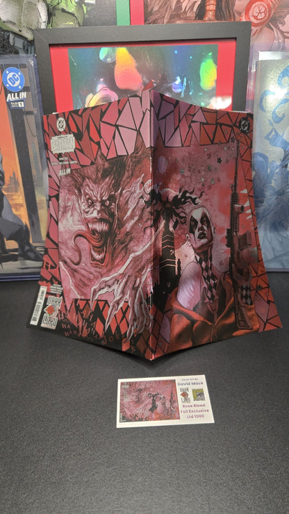 Absolute Batman #22 Mack Wraparound Virgin Foil Harley  Rose Bleed LTD 1000