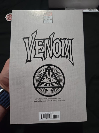 Venom 29 Marvel Comics Tyler Kirkham VIRGIN B&W Sketch Variant Agent Venom NM