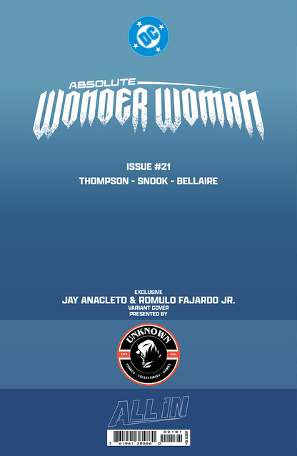 ABSOLUTE WONDER WOMAN #21 JAY ANACLETO EXCLUSIVE VIRGIN VAR (06/24/2026)
