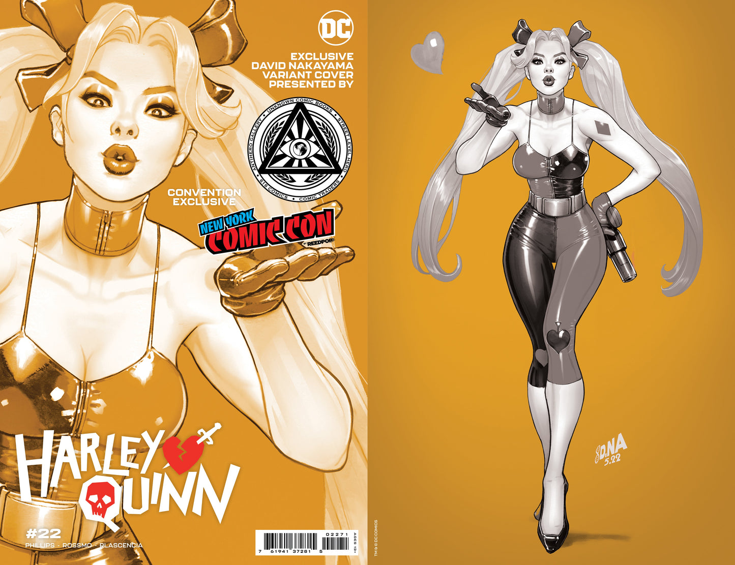 [FOIL] HARLEY QUINN #22 UNKNOWN COMICS DAVID NAKAYAMA GOLD FOIL VIRIGN NYCC 202