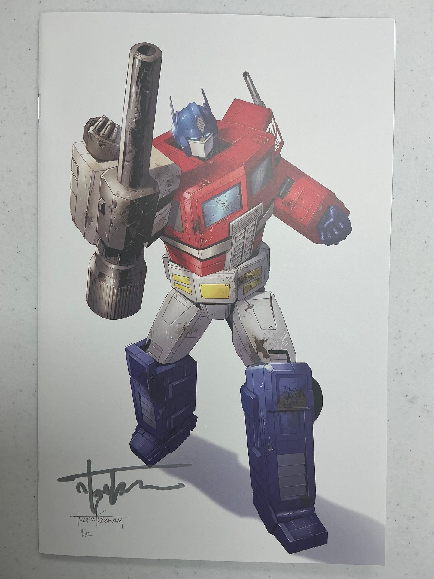 [Signed by Tyler Kirkham] Transformers #17 Unknown Comic Tyler Kirkham White Vi
