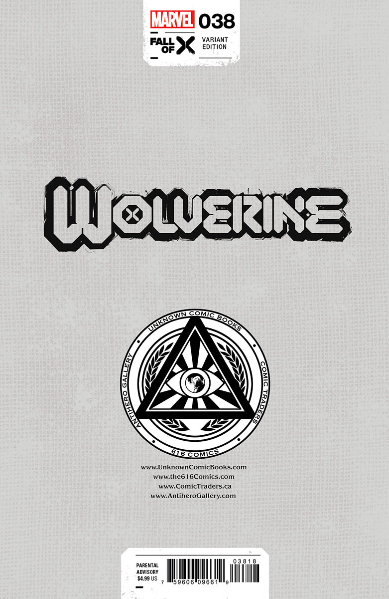 [Signed Nakayama W/ COA] WOLVERINE #38 [FALL] UNKNOWN COMICS DAVID NAKAYAMA HEL
