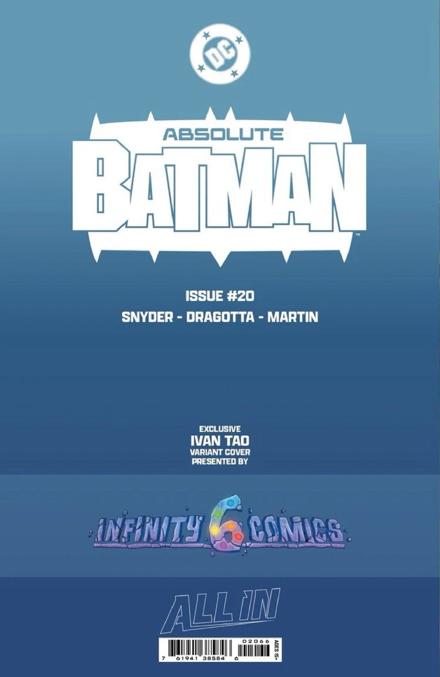 [GLOW IN THE DARK] ABSOLUTE BATMAN #20 IVAN TAO EXCLUSIVE VIRGIN VAR (06/03/2026) (Copy)
